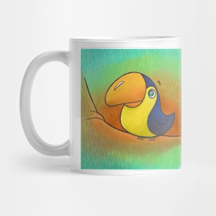 Baby Bird Smiling in the Rain! Mug